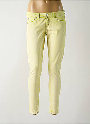 Pantalon 7/8 stretch taille basse jaune PEPE JEANS femme