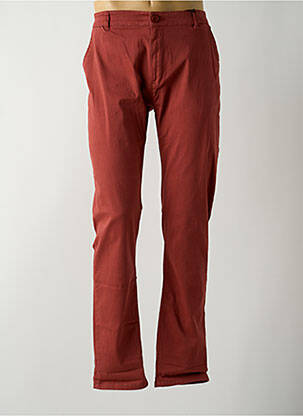 Pantalon chino tissage popeline taille normale rouge HOPENLIFE homme