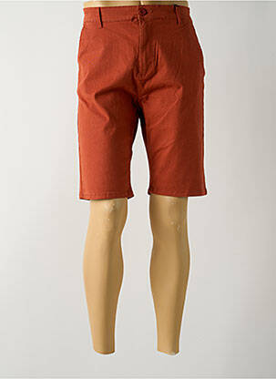 Bermuda tissage popeline taille normale orange HOPENLIFE homme