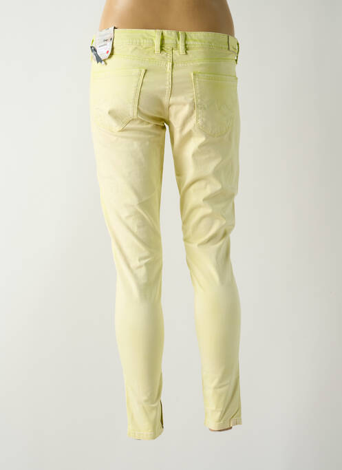 Pantalon 7/8 stretch taille basse jaune PEPE JEANS femme
