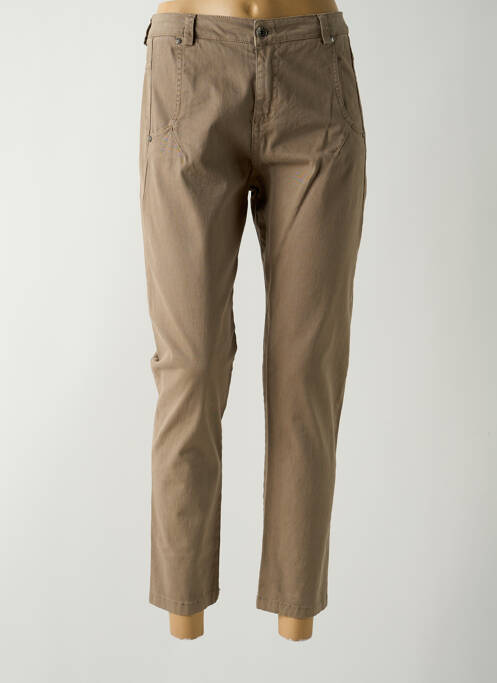 Pantalon 7/8 marron PAKO LITTO pour femme