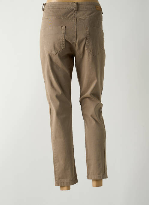 Pantalon 7/8 marron PAKO LITTO pour femme