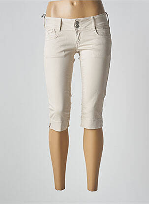 Bermuda taille basse taille basse beige LE TEMPS DES CERISES femme