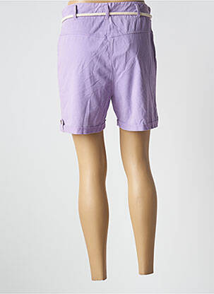 Short fermeture zippée sous rabat boutonné taille normale violet PAKO LITTO femme