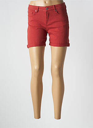 Short tissage denim taille basse rouge TIFFOSI femme