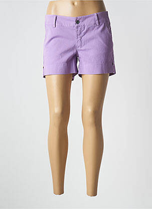 Short tissage denim taille basse violet PAKO LITTO femme