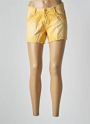 Short tissage denim taille normale jaune DESIGUAL femme