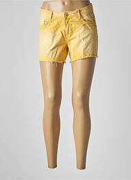 Short tissage denim taille normale jaune DESIGUAL femme