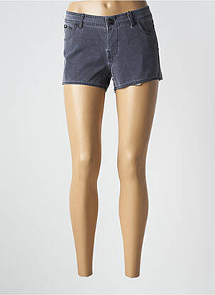 Short fermeture zippée sous rabat boutonné taille basse gris WAXX femme