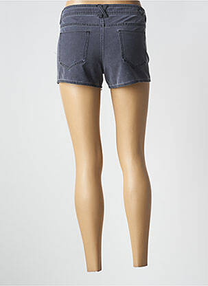 Short fermeture zippée sous rabat boutonné taille basse gris WAXX femme