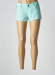 Short fermeture zippée sous rabat boutonné taille basse vert WAXX femme