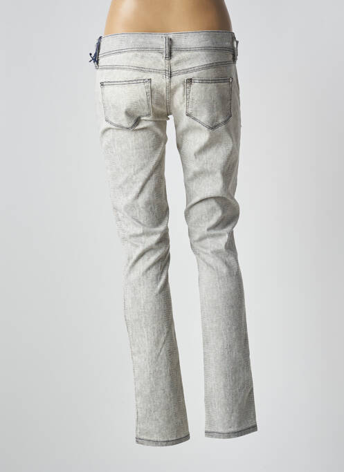 Jeans coupe droite stretch taille basse gris FREESOUL femme