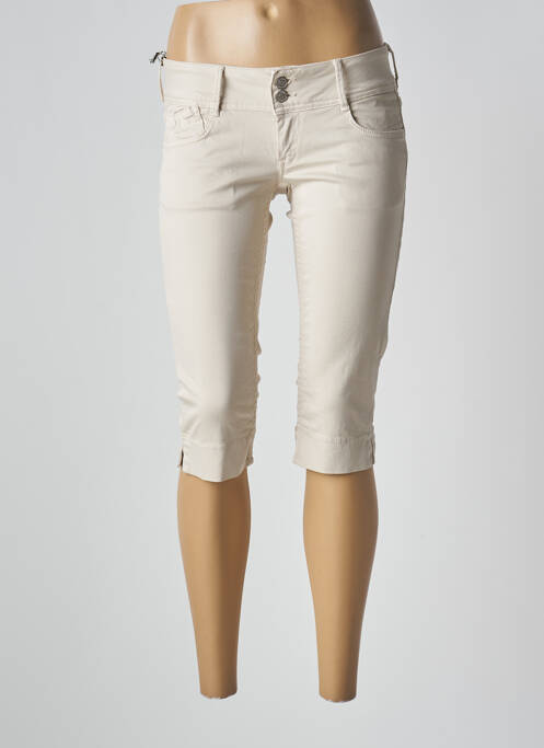 Bermuda taille basse taille basse beige LE TEMPS DES CERISES femme