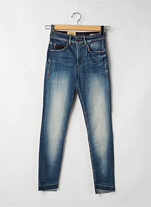 Jeans coupe droite effet usé délavé taille normale bleu FREEMAN T.PORTER femme