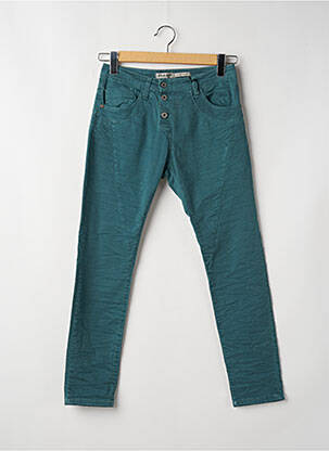 Pantalon 7/8 stretch taille normale bleu PLEASE femme
