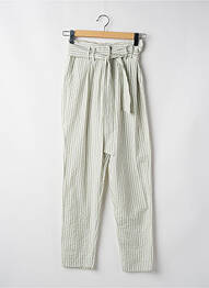 Pantalon droit fermeture zippée sous rabat avec crochet vert TEDDY SMITH femme