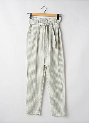 Pantalon droit fermeture zippée sous rabat avec crochet vert TEDDY SMITH femme