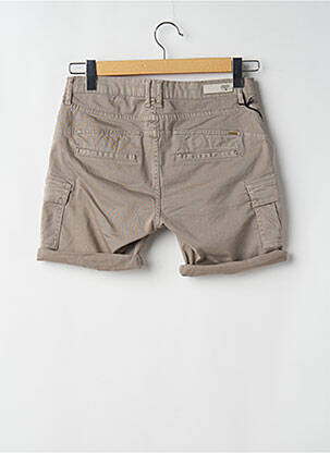 Short fermeture zippée sous rabat boutonné beige LE TEMPS DES CERISES femme