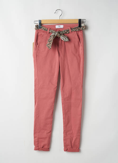 Pantalon chino rose LE TEMPS DES CERISES pour femme