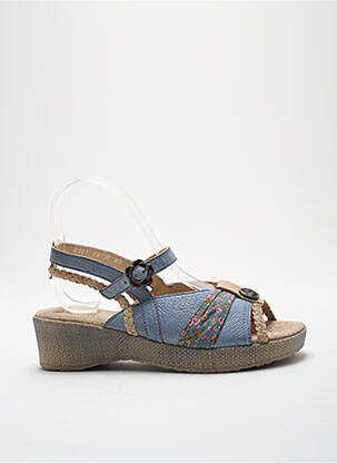 Sandales/nu pieds fermeture bride(s) semi compensé bleu ELIANE ET LENA fille