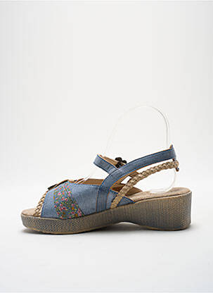 Sandales/nu pieds fermeture bride(s) semi compensé bleu ELIANE ET LENA fille