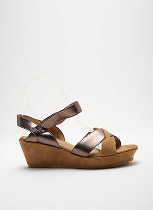Sandales/nu pieds talon compensé talon de 4 à 6cm beige KARSTON femme