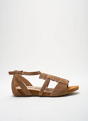 Sandales/nu pieds semi compensé talon plat jusqu'à 3cm beige MADISON femme