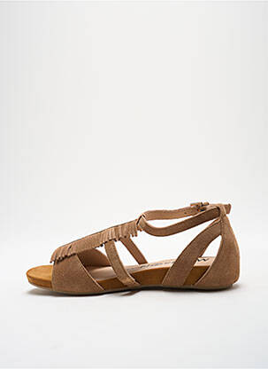 Sandales/nu pieds semi compensé talon plat jusqu'à 3cm beige MADISON femme