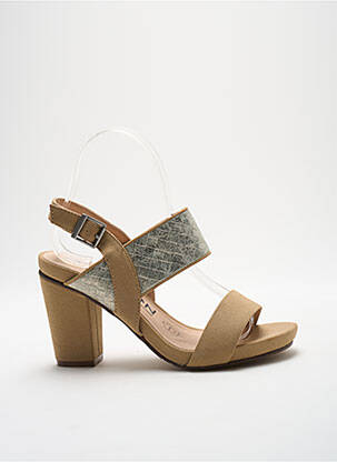 Sandales/nu pieds fermeture bride(s) talon de 7 à 9cm beige MADISON femme