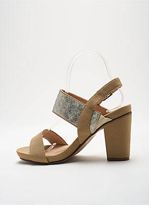 Sandales/nu pieds fermeture bride(s) talon de 7 à 9cm beige MADISON femme