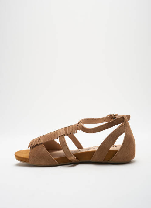 Sandales/nu pieds semi compensé talon plat jusqu'à 3cm beige MADISON femme