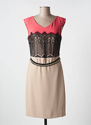 Robe mi-longue sans manche sans manche beige LINEA RAFFAELLI femme