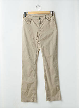 Pantalon droit stretch taille normale beige GREEN ICE femme