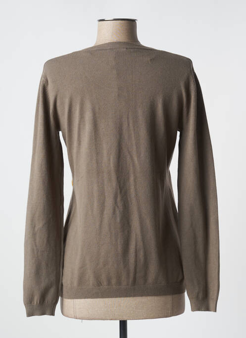 Gilet manches longues vert FELINO pour femme