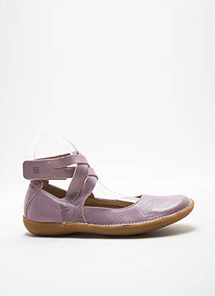 Ballerines semelle amovible bout rond violet NOËL fille