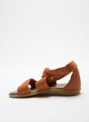 Sandales/nu pieds fermeture scratch bout ouvert orange NOËL fille