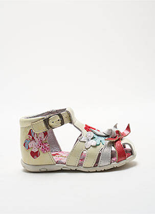 Sandales/nu pieds tissage satiné bout ouvert beige CATIMINI fille