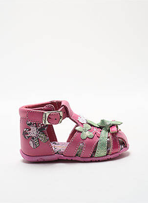 Sandales/nu pieds tissage métallisé bout ouvert rose CATIMINI fille