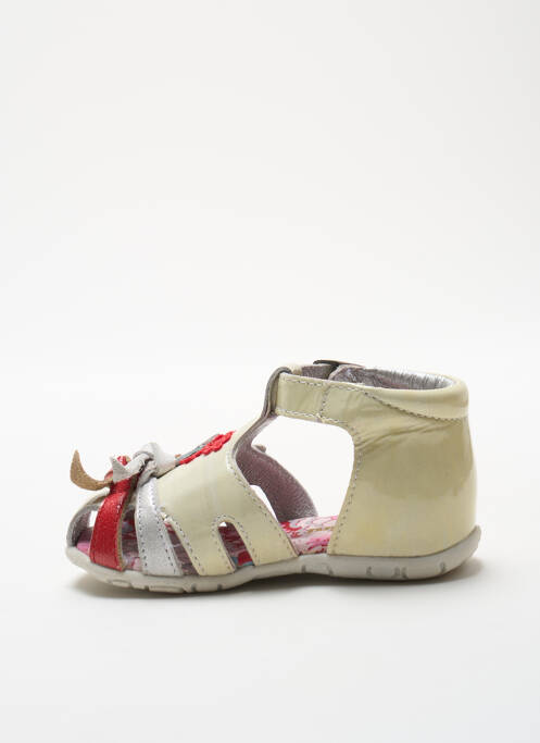 Sandales/nu pieds tissage satiné bout ouvert beige CATIMINI fille