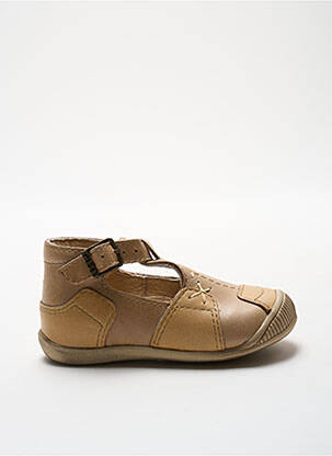 Sandales/nu pieds matière lisse bout rond beige GBB garçon