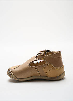 Sandales/nu pieds matière lisse bout rond beige GBB garçon