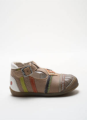 Sandales/nu pieds matière lisse bout rond beige GBB garçon