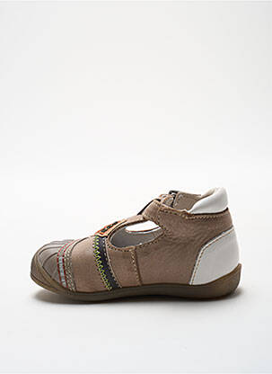 Sandales/nu pieds matière lisse bout rond beige GBB garçon