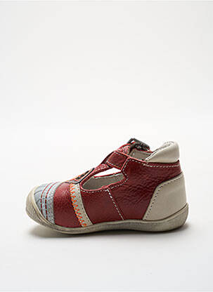 Sandales/nu pieds matière lisse bout rond rouge GBB garçon