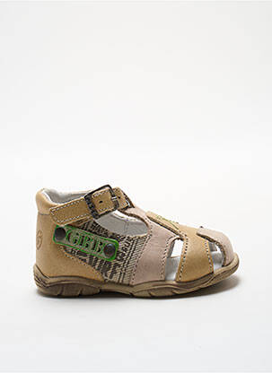 Sandales/nu pieds matière lisse bout ouvert beige GBB garçon