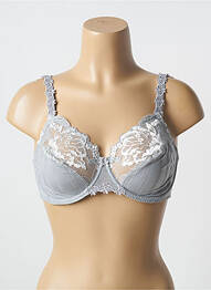 Soutien-gorge effet matière satinée haut soutien-gorge emboitant gris SIMONE PERELE femme