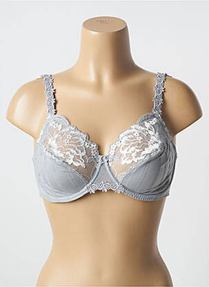 Soutien-gorge effet matière satinée haut soutien-gorge emboitant gris SIMONE PERELE femme