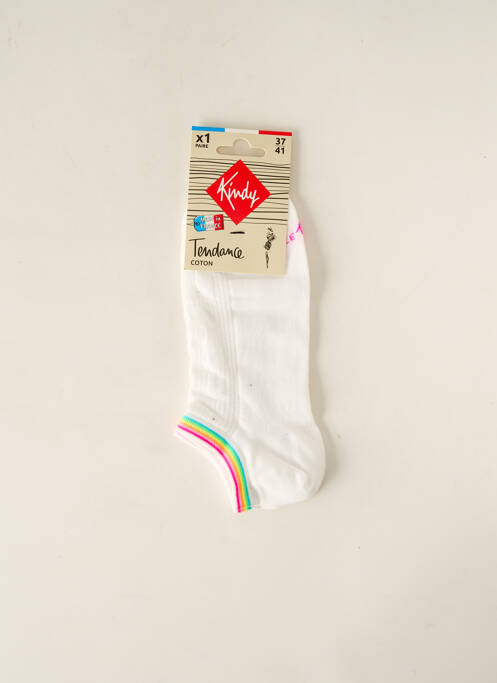 Chaussettes blanc KINDY pour femme