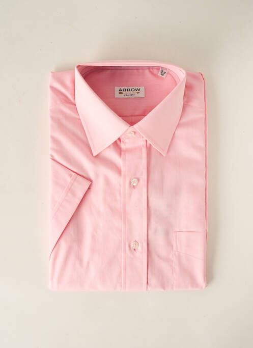 Chemise manches courtes rose ARROW pour homme