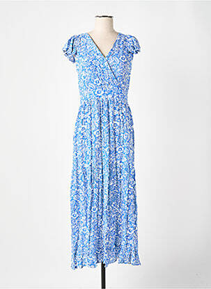 Robe longue manches courtes manches courtes bleu JOON femme